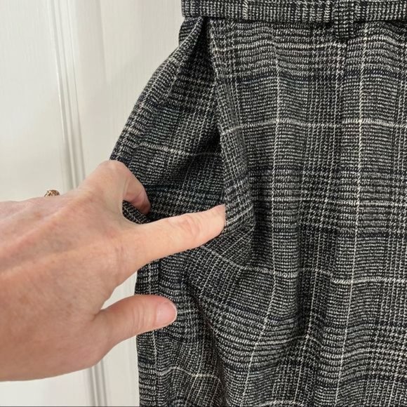 Another?story grey plaid?belted pants size 9 - Picture 4 of 10